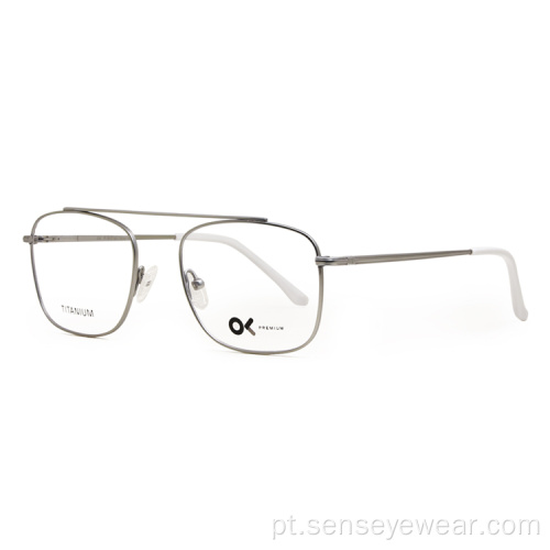 Design vintage Eyeglasses ópticas de titânio de ponta